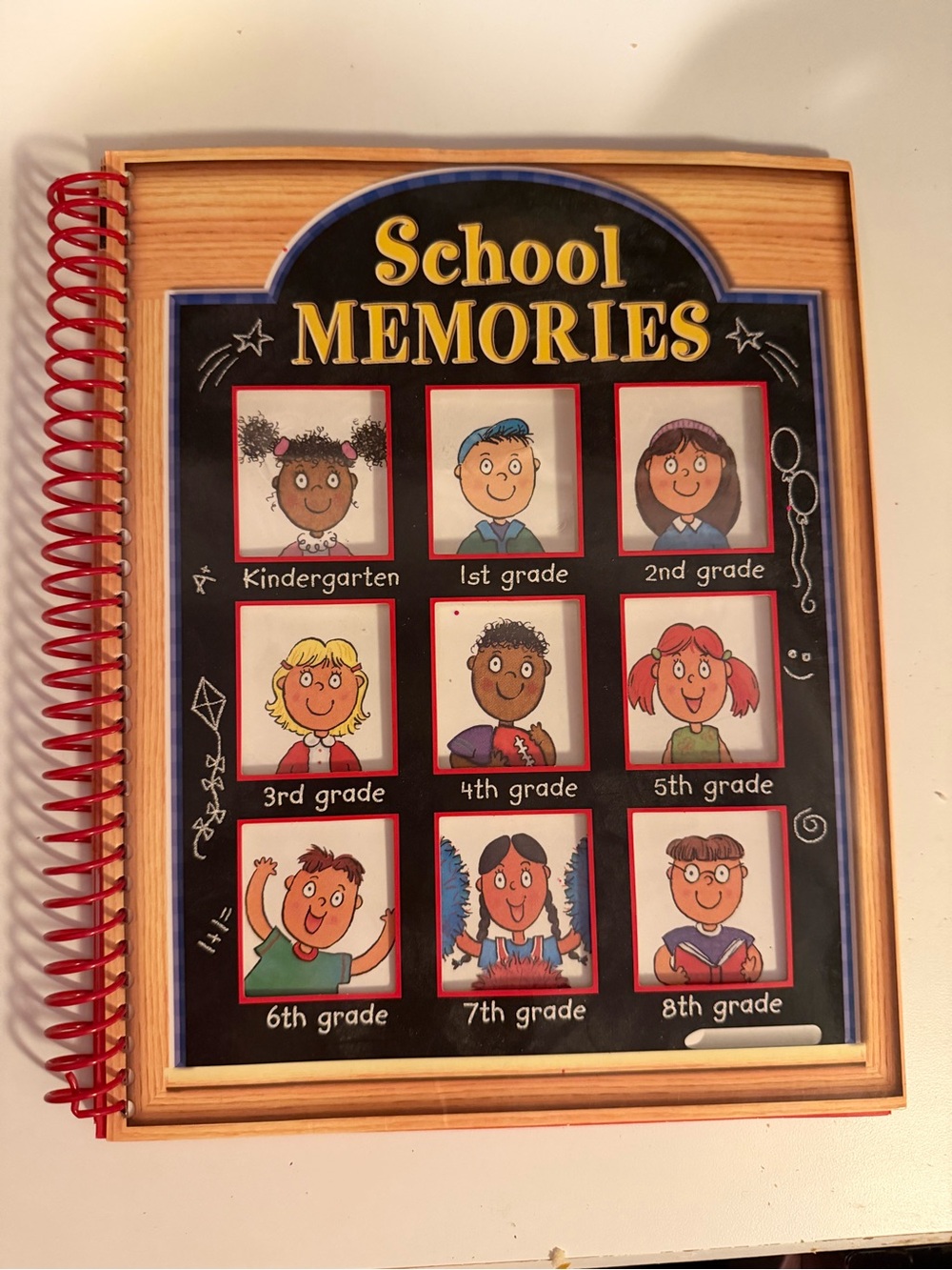 School Memories Spiral-Bound Keepsake Notebook - Red
